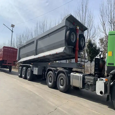 Trailer de camion à suspension croisée à deux vitesses et décharge hydraulique