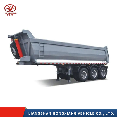End Dump Trailers Ferme Full Type Truck Trailer à remontage arrière à plat avec personnalisation