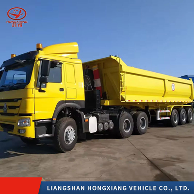 End Dump Trailers Ferme Full Type Truck Trailer à remontage arrière à plat avec personnalisation