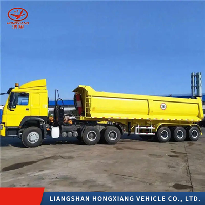 End Dump Trailers Ferme Full Type Truck Trailer à remontage arrière à plat avec personnalisation