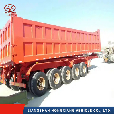 2240 mm bande de roulement multi-essieu Tonne semi-camion hydraulique remorque pour le dépôt facile et le renversement