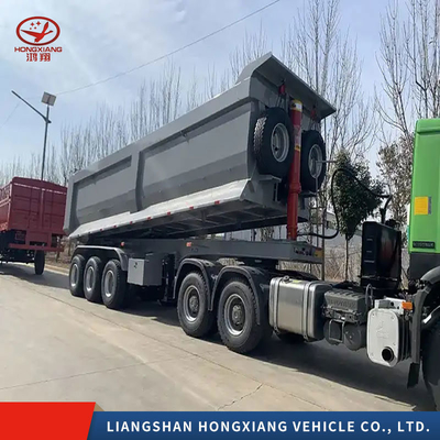 Auto-dépôt à lit plat à l'arrière, camion-déchargeur, camion-déchargeur, semi-remorque pour un déchargement facile