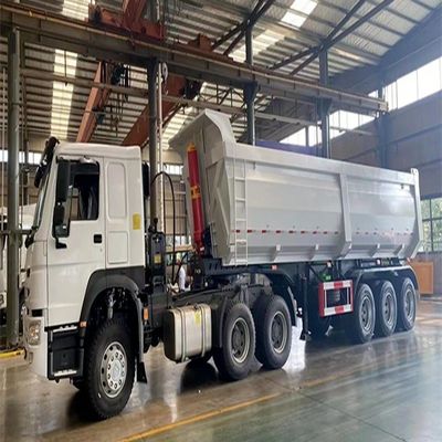 13500X3000X1550 mm 3 essieux 50 tonnes remorque à remorque arrière à remorque camionne à décharge