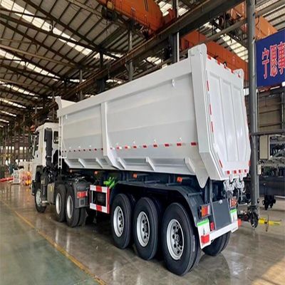 13500X3000X1550 mm 3 essieux 50 tonnes remorque à remorque arrière à remorque camionne à décharge