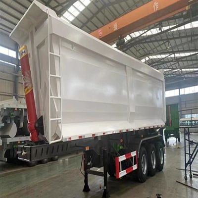 13500X3000X1550 mm 3 essieux 50 tonnes remorque à remorque arrière à remorque camionne à décharge