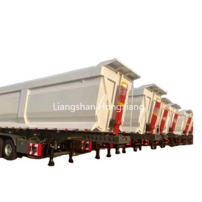 100 tonnes de 44 mètres cubes de déchargeur à décharge semi-remorque à 6 essieux pour le marché de Gahna