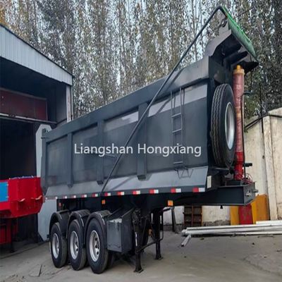 100 tonnes de 44 mètres cubes de déchargeur à décharge semi-remorque à 6 essieux pour le marché de Gahna