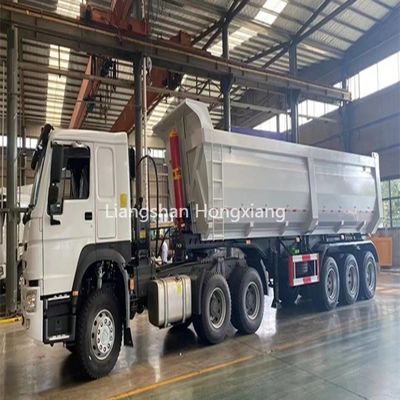 100 tonnes de 44 mètres cubes de déchargeur à décharge semi-remorque à 6 essieux pour le marché de Gahna