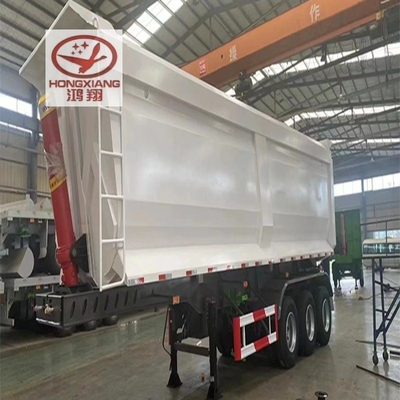 Trailer à bascule hydraulique à plat 60 mètres cubes camion de décharge pour vos besoins