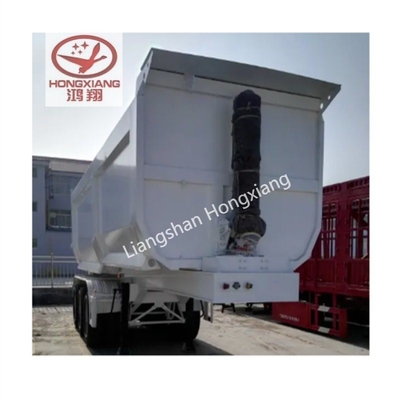 Non auto-dépôt Tri-Axles Double côté Dump Tipper Semi-remorque Design plat