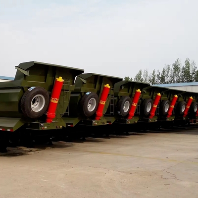 Semi-remorque à décharge à trois essieux de 50 tonnes en acier pour le transport spécial direct avec pneus 12r22,5