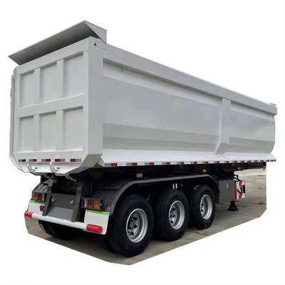 45cbm 40 60 Tonnes Fin en forme de U à bascule arrière Dump Semi-camions remorques 13500X3000X1550 mm