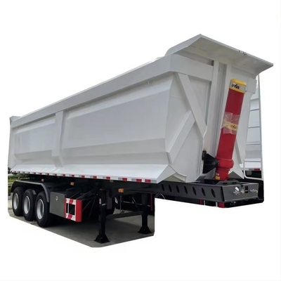 Trailers à bascule arrière 2 essieux 50 tonnes camions-déchargeurs semi-remorques type de suspension à bras croisé