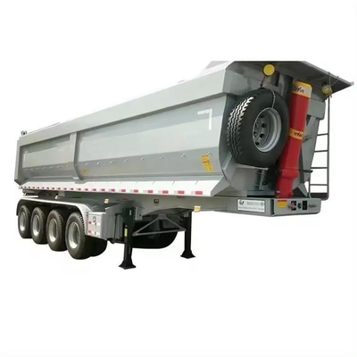 Tracteur à lit plat de 60 mètres cubes, capteur hydraulique, capteur arrière, déchargeur, semi-remorque lourde