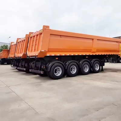 4 essieux 30 tonnes en forme de U camions de décharge semi-remorque avec essieu 13 tonnes et bande de roulement 2240 mm