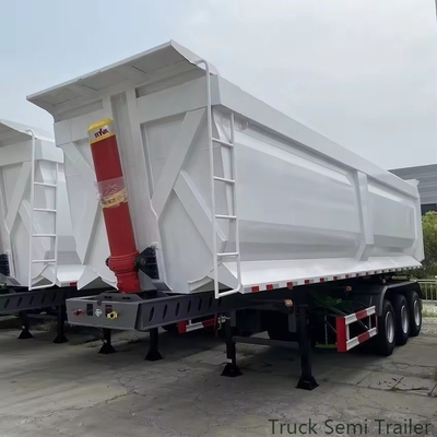 4 essieux à l'arrière hydraulique de levage à bascule Dump Semi-remorque avec service après-vente