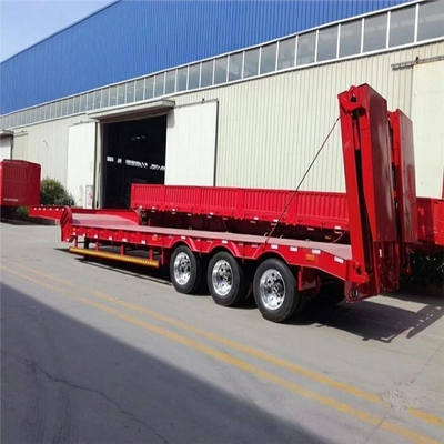 Container de transport de 20 pieds 40 pieds Semi-remorque à lit bas avec conception à lit plat