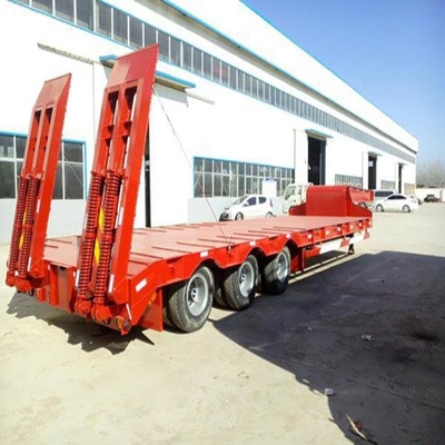 Container de transport de 20 pieds 40 pieds Semi-remorque à lit bas avec conception à lit plat
