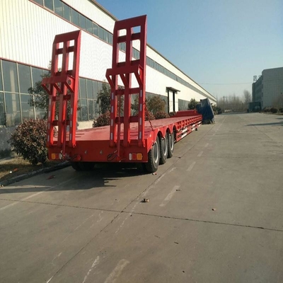 Container de transport de 20 pieds 40 pieds Semi-remorque à lit bas avec conception à lit plat