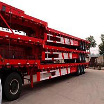 Container de transport de 20 pieds 40 pieds Semi-remorque à lit bas avec conception à lit plat
