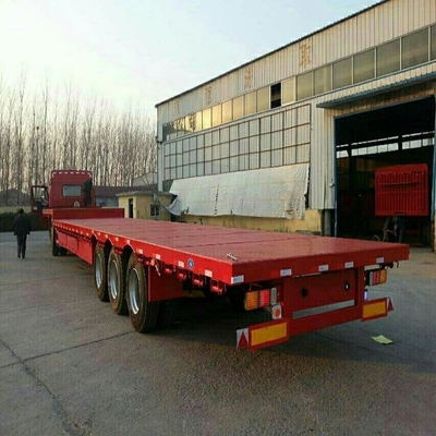 Container de transport de 20 pieds 40 pieds Semi-remorque à lit bas avec conception à lit plat