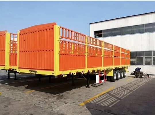 60 80t remorque à clôture de transport d'animaux semi-remorque avec 2.3.4 Configuration de l'essieu