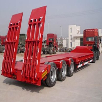Chinois 3 essieux utilisés 60 tonnes 80 tonnes remorque à lit plat