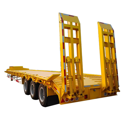 Auto-dépôt 3 essieux 60 tonnes 80 tonnes Lowboy chargeur basse couche basse couche 3 Axltruck Semi-remorque