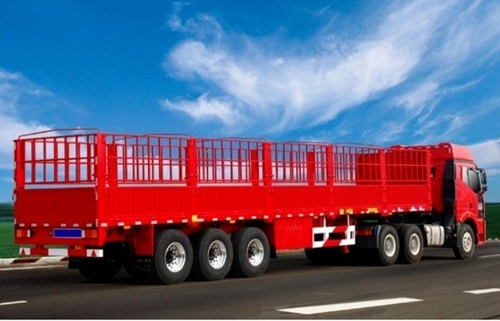5.8 tonnes d'acier au carbone suspension mécanique à feuille de ressort plateforme avant 1m/1.2/Semi-remorque de clôture