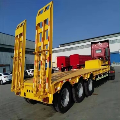 60 tonnes 80 tonnes remorque basse avec cou de poule remorque basse semi-remorque plat