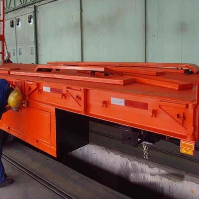 Container à 2 essieux de 40 tonnes, châssis à lit bas, remorque à lit plat avec jambe d'atterrissage manuelle