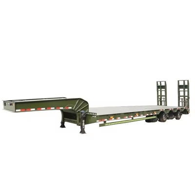 Camion à roues basses de 13 m, semi-remorque de 60 tonnes, véhicule de transport, semi-remorque à roues basses, semi-remorque à roues plates à 3 essieux, à cou de poule