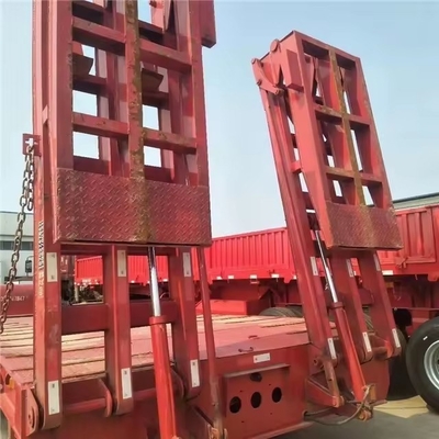 14 Pneus 60 80 100 Tonne Chargeur Semi-remorque 4 essieux 5 essieux Heavy Duty Lowboy Semi-remorque