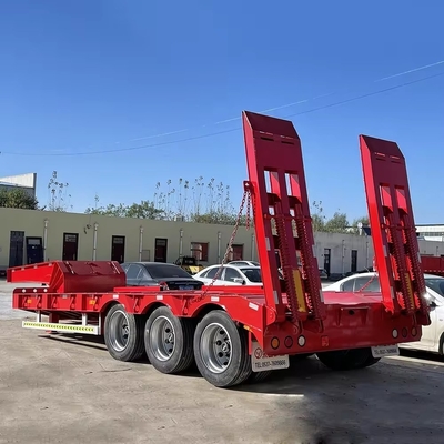 Semi-remorque à lit bas de 80 tonnes avec suspension de type MacPherson et col d'oie détachable