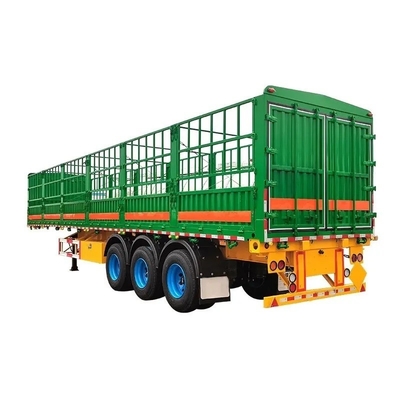 Semi-remorque à paroi latérale de chargement à 3 essieux de 60 tonnes fabriquée en remorques de camions