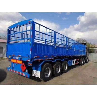 Semi-remorque à clôture latérale de 60 tonnes pour le transport de marchandises en acier