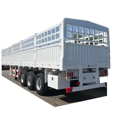 Semi-remorque à clôture latérale de 60 tonnes pour le transport de marchandises en acier
