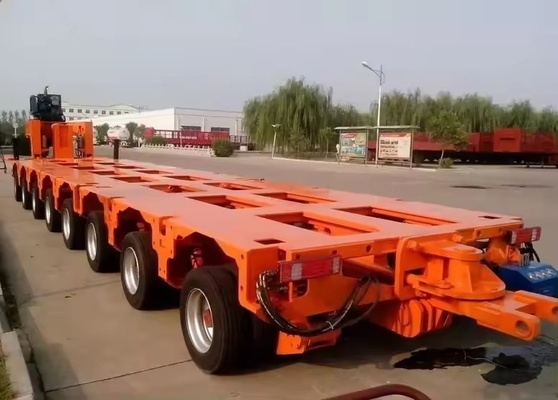 3 essieux 10m-15m remorque à lit bas Tracteur lourd semi-remorque à lit plat pour équipement lourd
