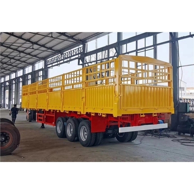 Trailers à bras croisé de type 3 à essieux 40 pieds 12 m 12,5 m 40 tonnes 50 tonnes semi-remorque avec clôture latérale