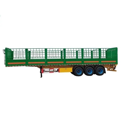 Trailers à bras croisé de type 3 à essieux 40 pieds 12 m 12,5 m 40 tonnes 50 tonnes semi-remorque avec clôture latérale