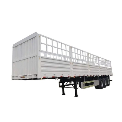 Trailers à bras croisé de type 3 à essieux 40 pieds 12 m 12,5 m 40 tonnes 50 tonnes semi-remorque avec clôture latérale
