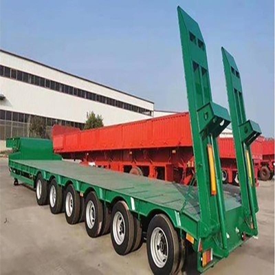 Camions semi-remorques à conteneurs à lits plats de type MacPherson pour le transport de matériel lourd