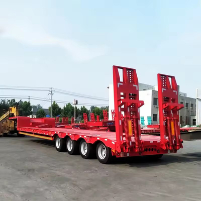 Trailers à roues basses 40 ft Trailers à bois pour le transport d'acier Autodépôt non autodépôt