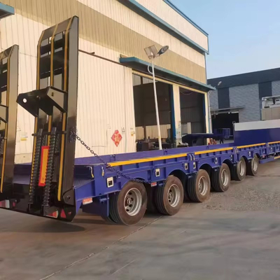 Trailers de pont à charge basse extensibles de catégorie lourde avec transport hydraulique de lames à vent