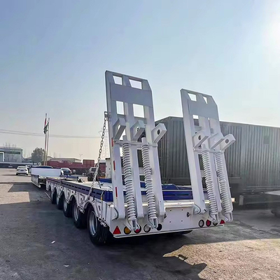 Semi-remorque à lit bas extensible à 3 essieux de 65 tonnes, dimensions 13000*3000*3300