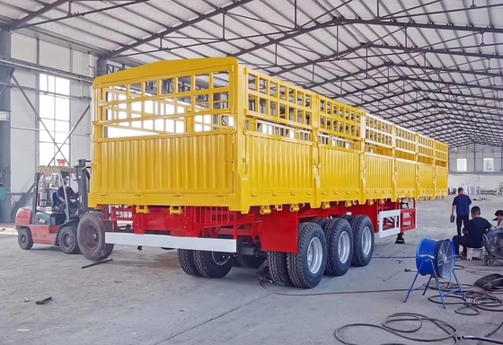 Fermeture en acier à paroi latérale pile semi-remorque à avec 1 an service après-vente