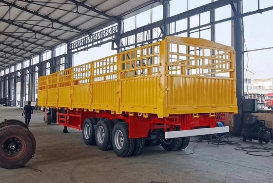 8.12.16 Pneus à pile élevée Murs latéraux à bras croisés Suspension de clôture Semi-remorque avec clôture