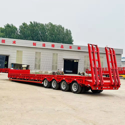 Container à lit plat de 20 pieds 40 pieds, châssis à 3 axes et 4 axes, semi-remorque à lit plat avec pneu 12R22.5