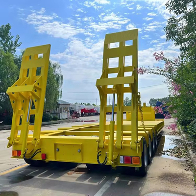 Container à lit plat de 20 pieds 40 pieds, châssis à 3 axes et 4 axes, semi-remorque à lit plat avec pneu 12R22.5
