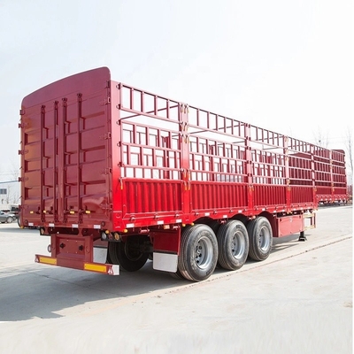 Auto-dépôt de 60 tonnes de clôture de fret semi-remorque avec clôture latérale en Afrique